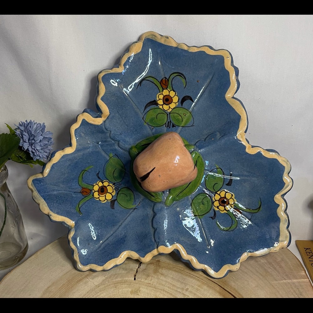 Vintage Hand painted 1960’s Nut or Candy Serving Platter